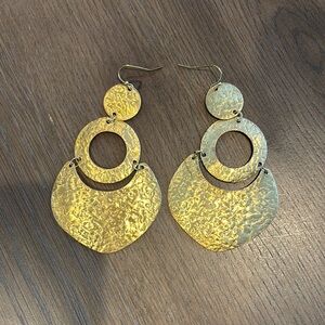 Elegant Gold-Toned Dangle Earrings